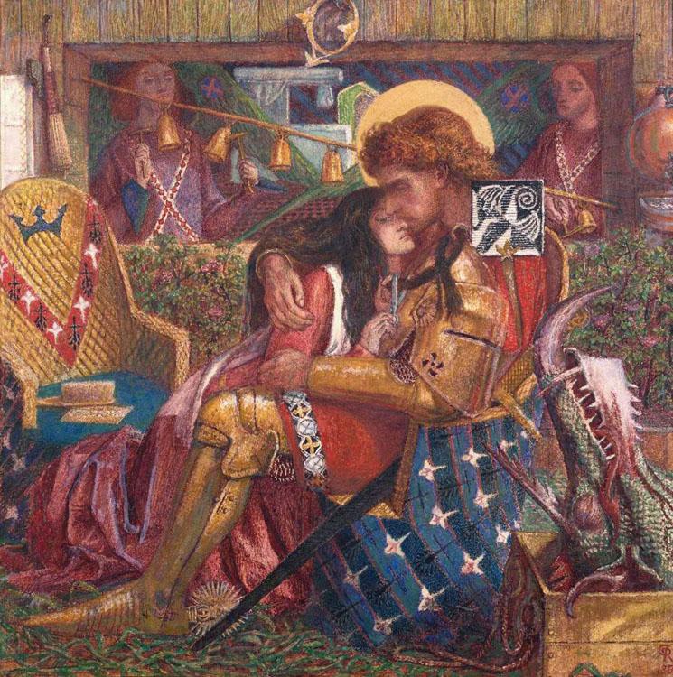 Dante Gabriel Rossetti The Weding of St George and the Princess Sabra (mk28) Spain oil painting art
